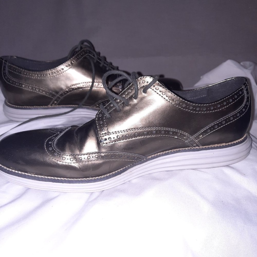 Cole Haan Size 11 M  Bronze Leather Lace Up Shoes